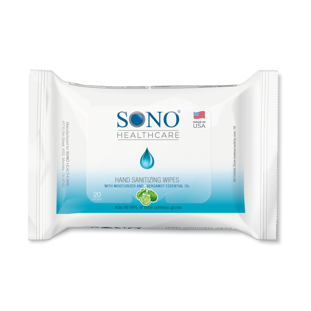 slide 1 of 1, SONO Supplies SONO Healthcare Hand Sanitizing Wipes, 20 ct