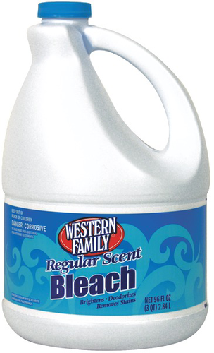 slide 1 of 1, Western Family Liquid Bleach, 96 oz