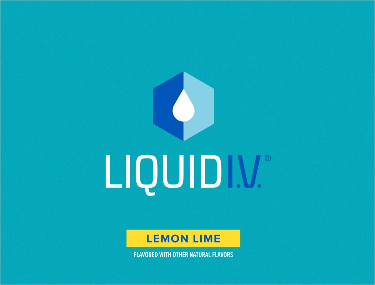 slide 5 of 7, Liquid I.V. Hydration Multiplier Sugar-Free Lemon Lime Electrolyte Drink Mix 15 - 0.45 oz Stick Packs, 15 ct
