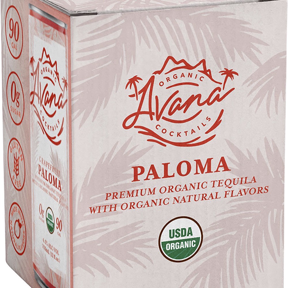 slide 1 of 1, Avana Organic Cocktails Paloma, 4 ct; 12 oz