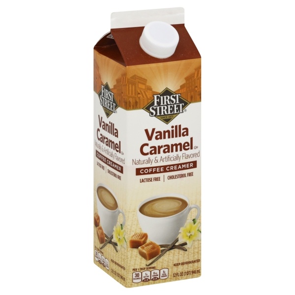 slide 1 of 1, First Street Vanilla Caramel Creamer, 32 oz