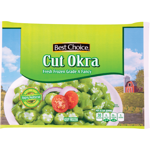 slide 1 of 1, Best Choice Frozen Cut Okra, 16 oz