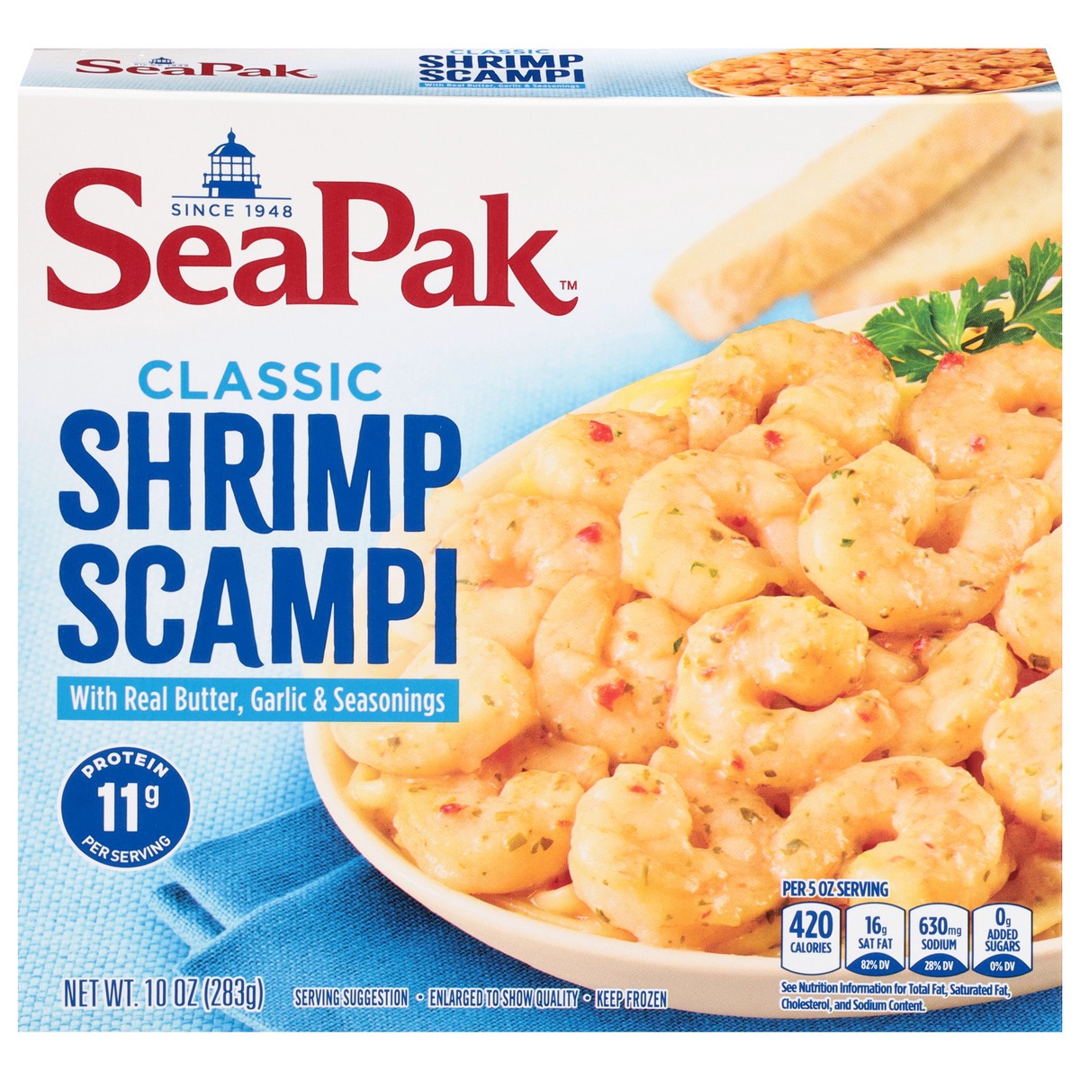 slide 1 of 9, SeaPak Classic Shrimp Scampi 10 oz, 10 oz