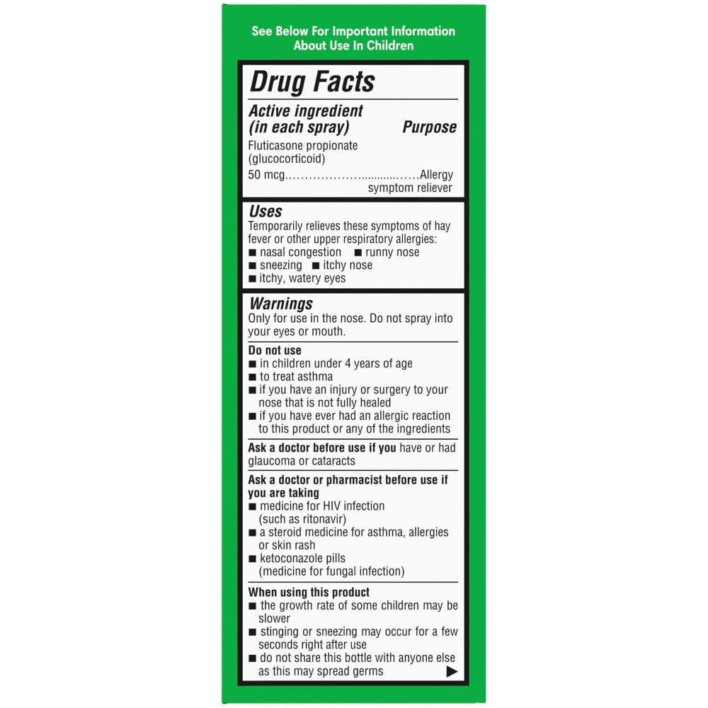 slide 2 of 3, Kroger Fluticasone Propionate 24 Hour Allergy Relief Nasal Spray 50Mcg Twin Pack, 2 ct / 1.24 fl oz