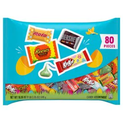 Hershey's Hershey Assorted Chocolate, Easter Candy Bag, 19.35 oz (80 Pieces)
