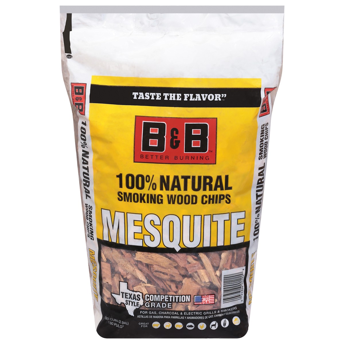 slide 1 of 11, B & B Mesquite 100% Natural Smoking Wood Chips 2.94 l, 2.94 liter