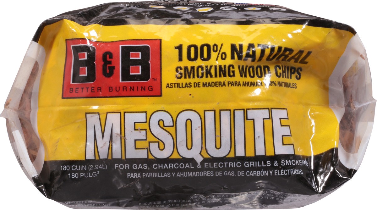 slide 8 of 11, B & B Mesquite 100% Natural Smoking Wood Chips 2.94 l, 2.94 liter