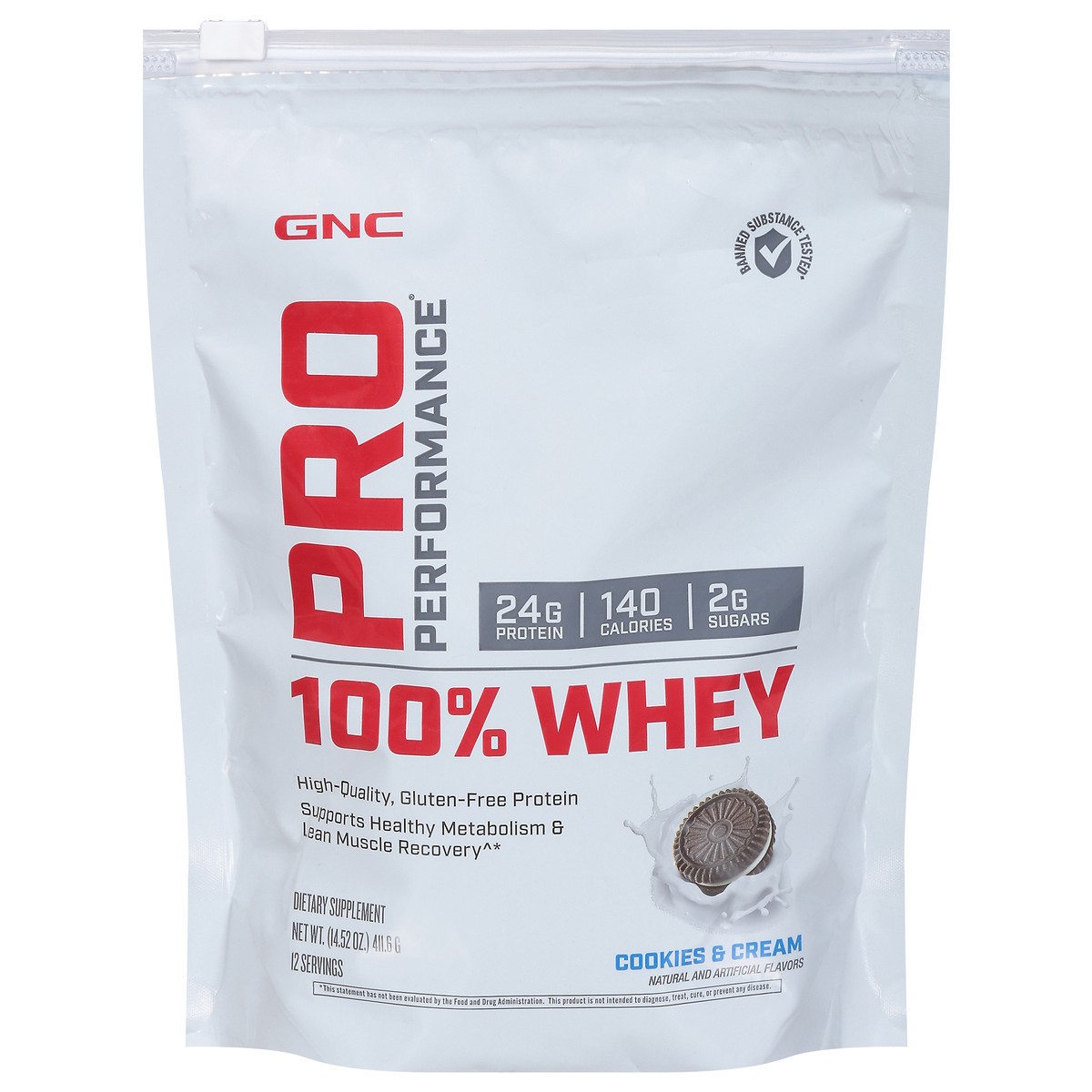 slide 1 of 6, GNC Pro Performance Cookies & Cream 100% Whey 14.52 oz, 14.52 oz