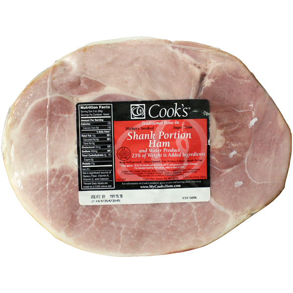 slide 1 of 1, Cook's Shank Portion Ham, per lb