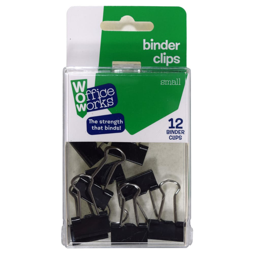 slide 1 of 2, Top Flight Office Works Binder Clips, 12 ct