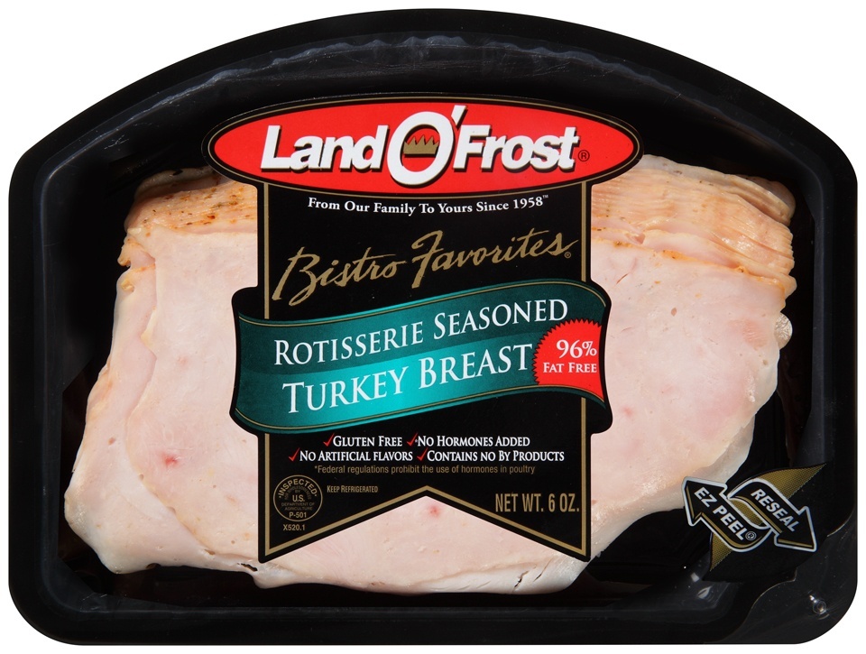 slide 1 of 1, Land O' Frost Bistro Favorites Rotisserie Seasoned Turkey Breast, 6 oz