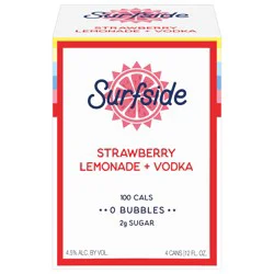 Surfside Strawberry Lemonade + Vodka - 4 x 12 fl oz Cans
