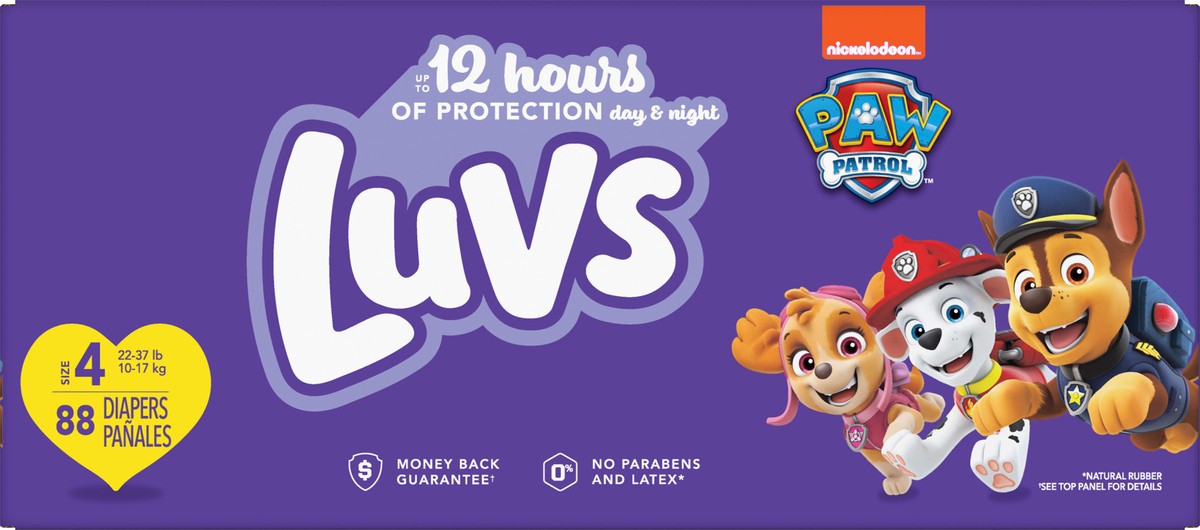 slide 8 of 9, Luvs Diapers Size 4 88 Count, 88 ct