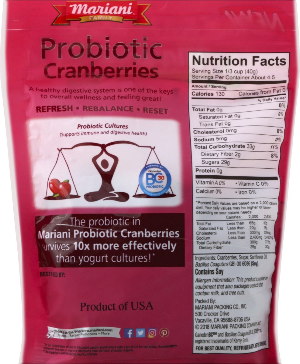 slide 8 of 9, Mariani Probiotic Cranberries, 6 oz