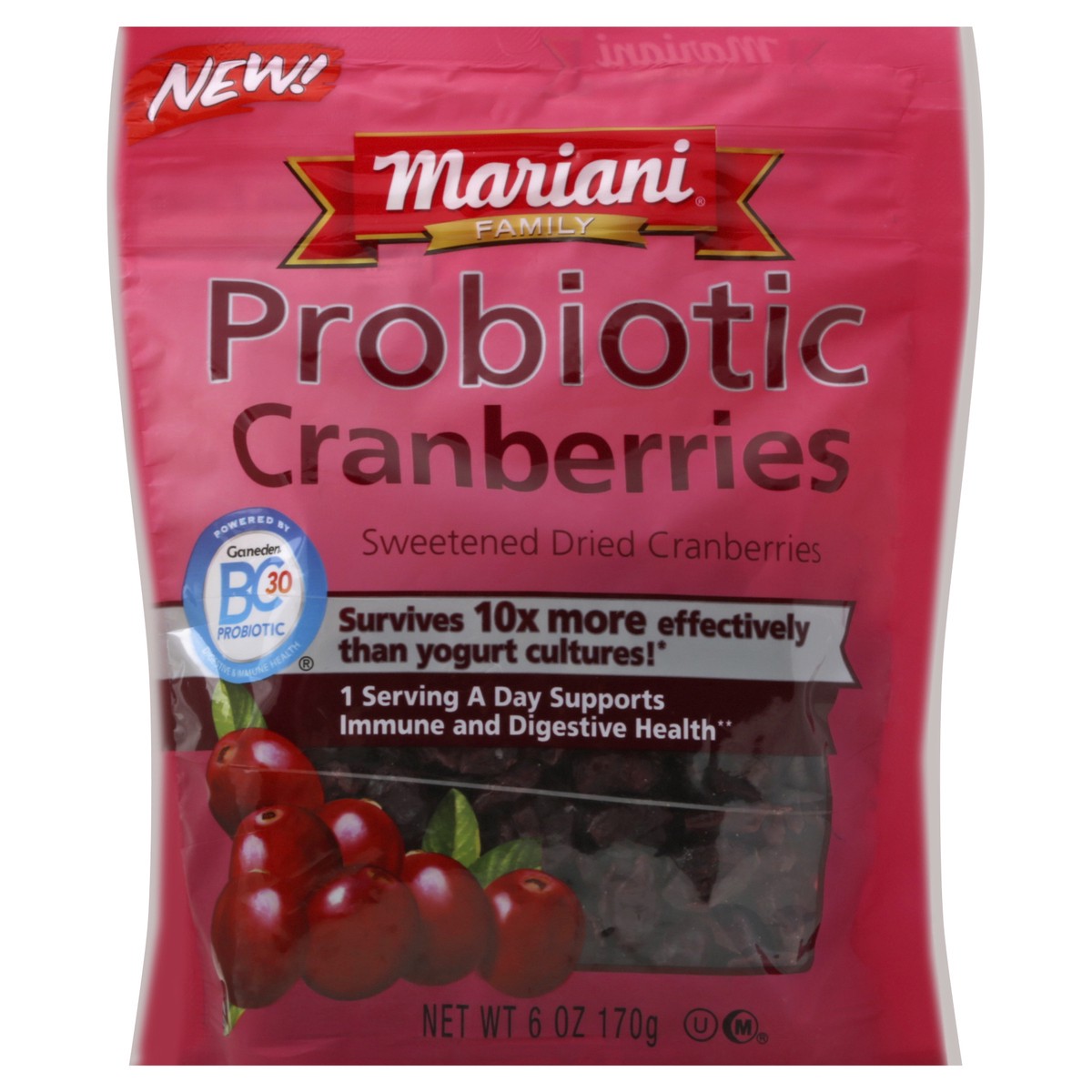 slide 9 of 9, Mariani Probiotic Cranberries, 6 oz