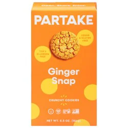 Partake Foods Crunchy Ginger Snap Cookies
