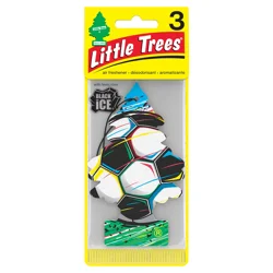 Little Trees World Cup Car Air Freshener, Black Ice Scent, 3 ct