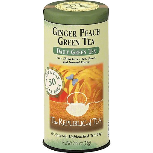 slide 2 of 2, The Republic Of Tea Ginger Peach Green Tea, 50 ct