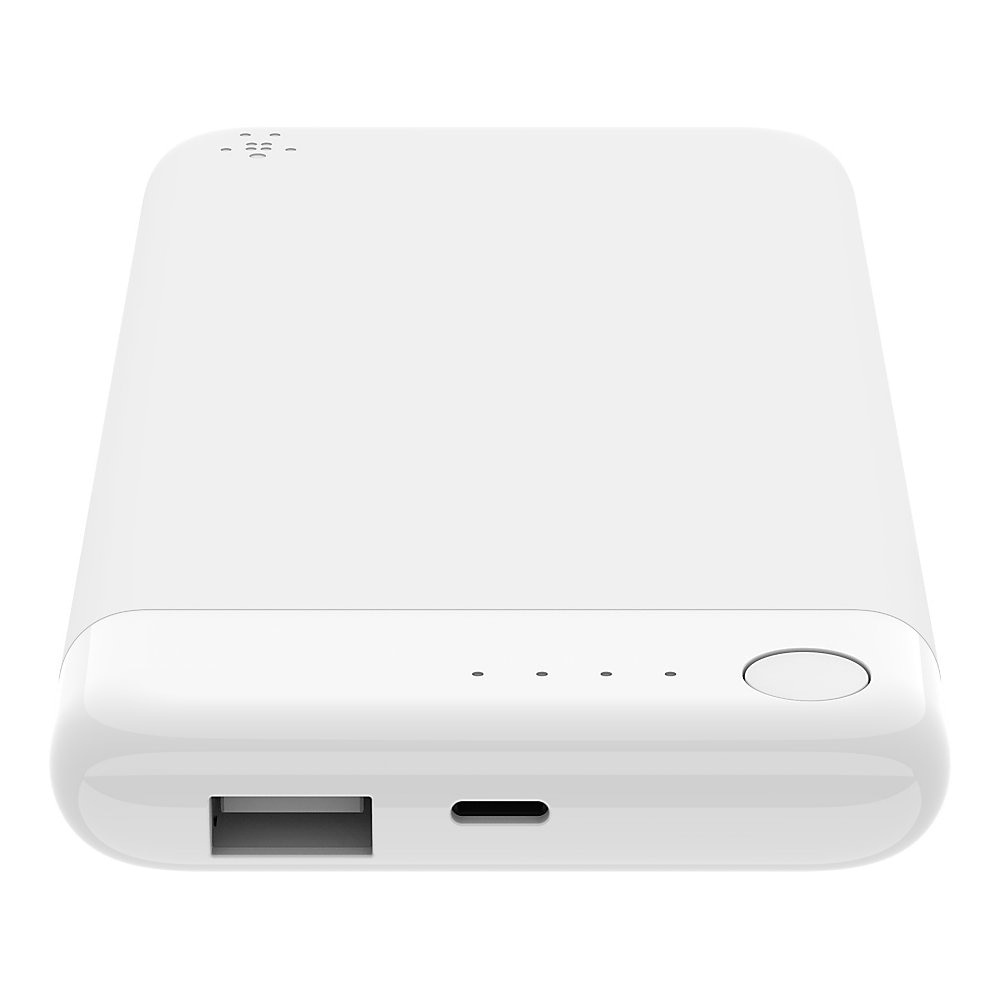 slide 1 of 5, Belkin Boost Charge Power Bank 5K With Lightning Connector, F7U045Btwht, 1 ct