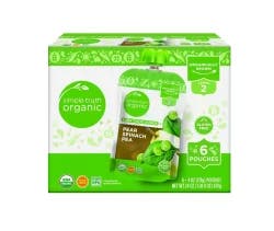 Simple Truth Organic Pear Spinach Pea Baby Food Pouches