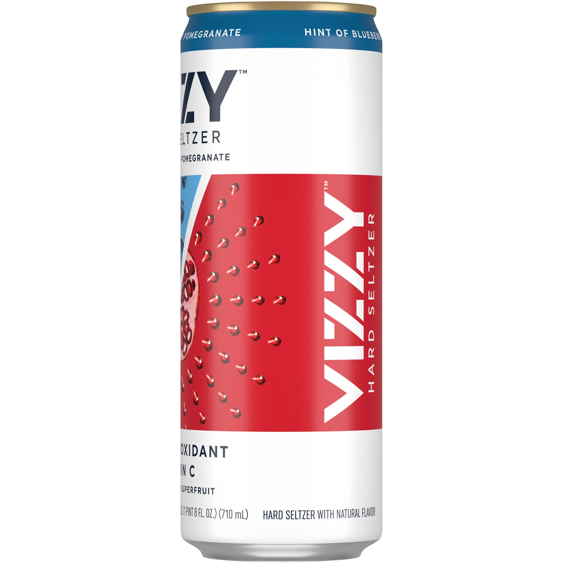 slide 3 of 5, Vizzy Blueberry Pomegranate Hard Seltzer, Gluten Free, Seltzer Single, 24 FL OZ Can, 5% ABV, 24 fl oz