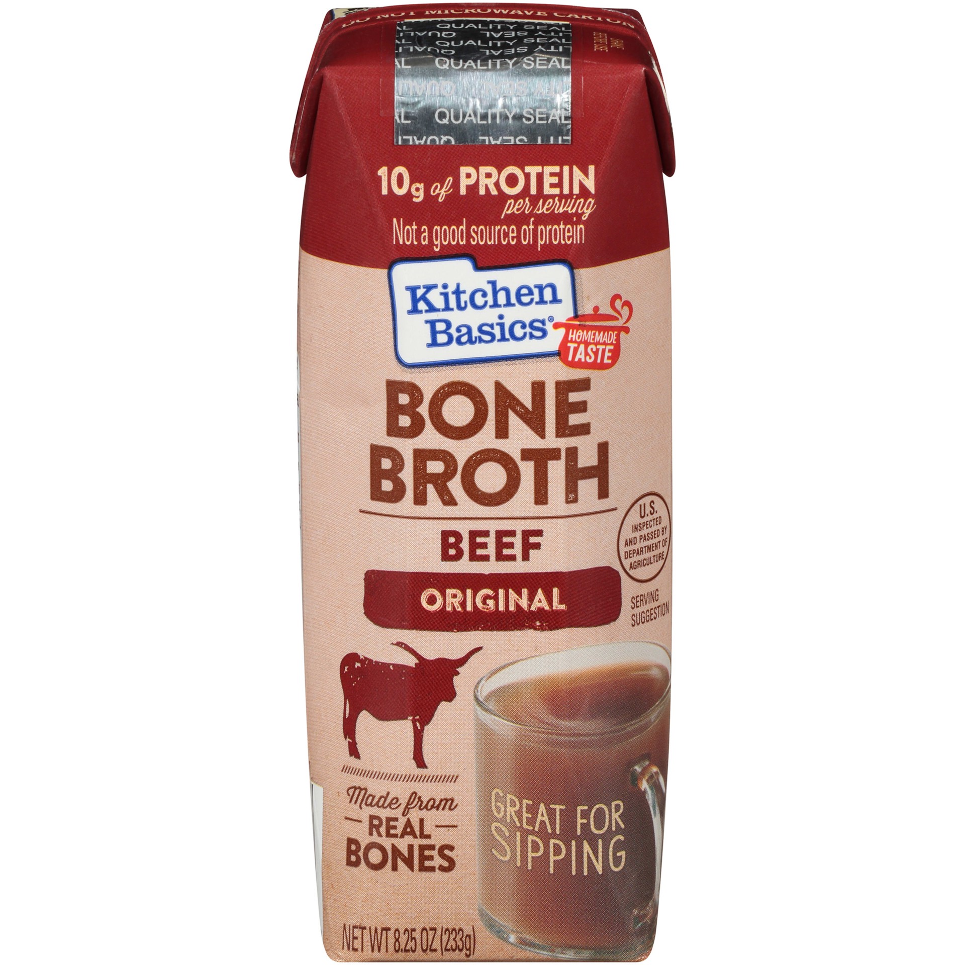 slide 1 of 9, Kitchen Basics Original Beef Bone Broth, 8.25 fl oz, 8.25 fl oz