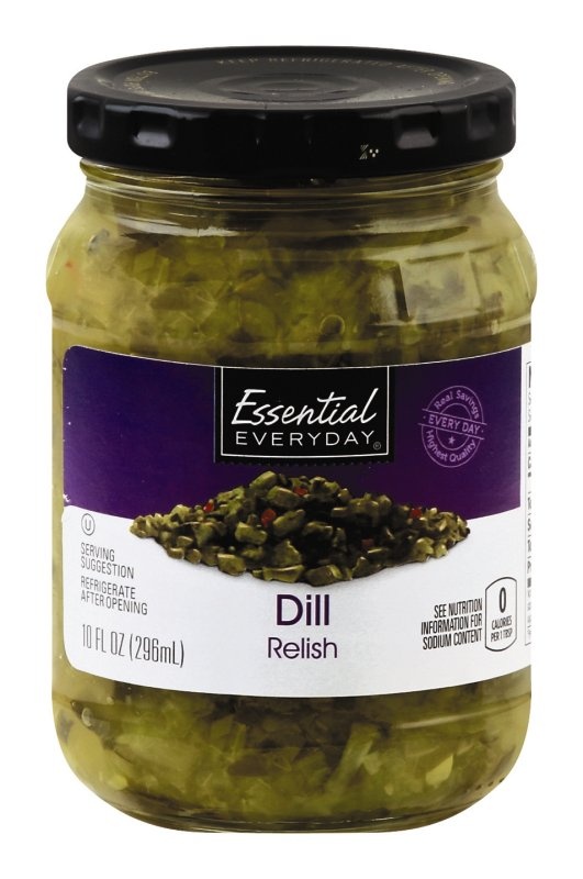 slide 1 of 1, Essential Everyday Pickle Relish Dill, 10 oz