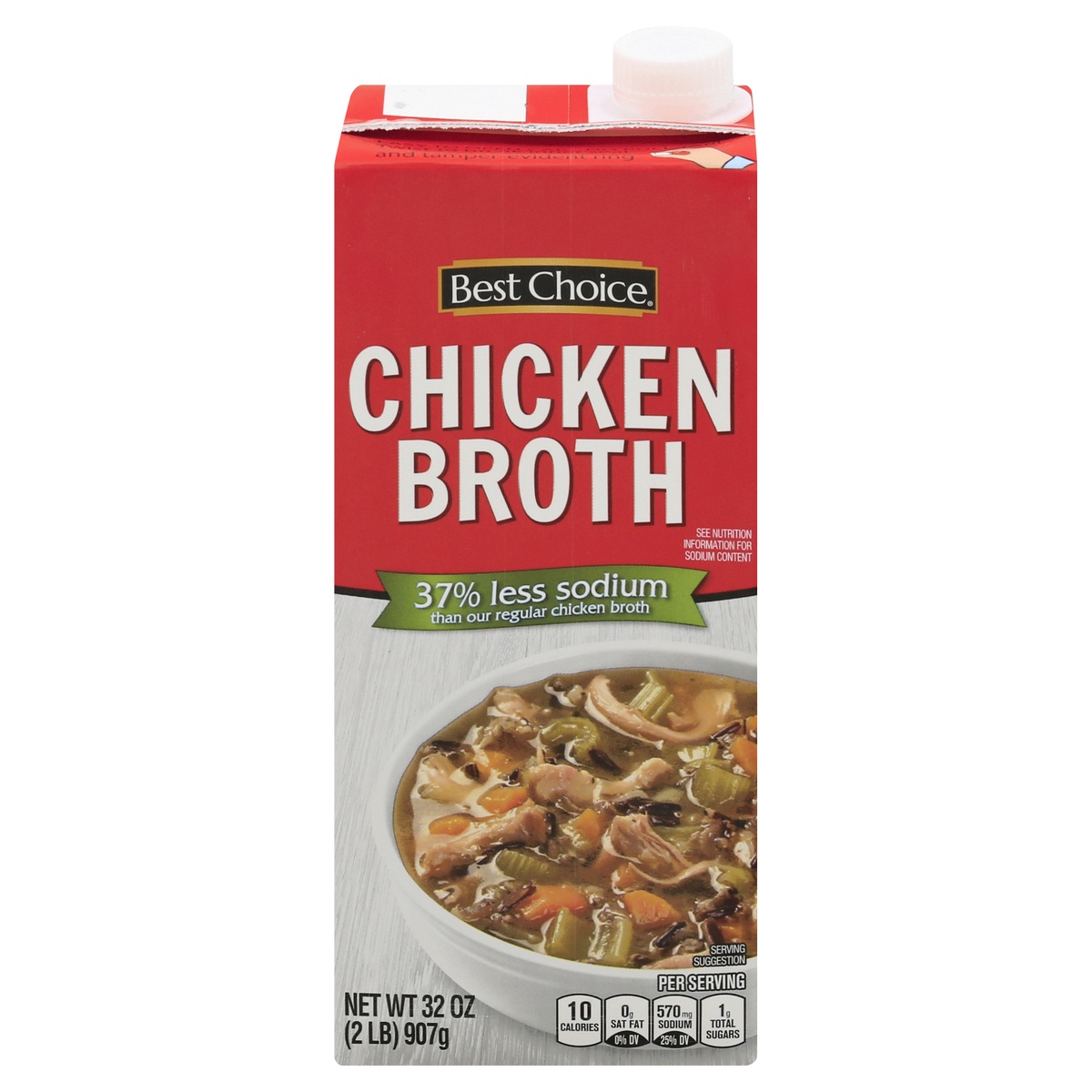 slide 1 of 1, Best Choice Low Sodium Chicken Broth, 32 fl oz