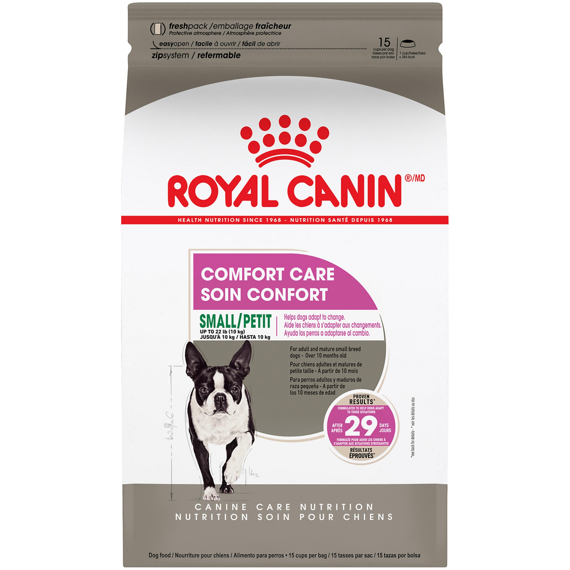 slide 1 of 1, Royal Canin Small Comfort Care Dry Dog Food for Nervous Dogs, 3 lb