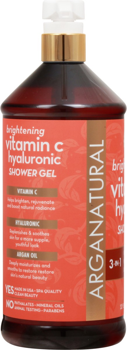 slide 4 of 13, Arganatural Vitamin C Hyaluronic Brightening 3-In-1 Shower Gel 32 fl oz, 32 fl oz