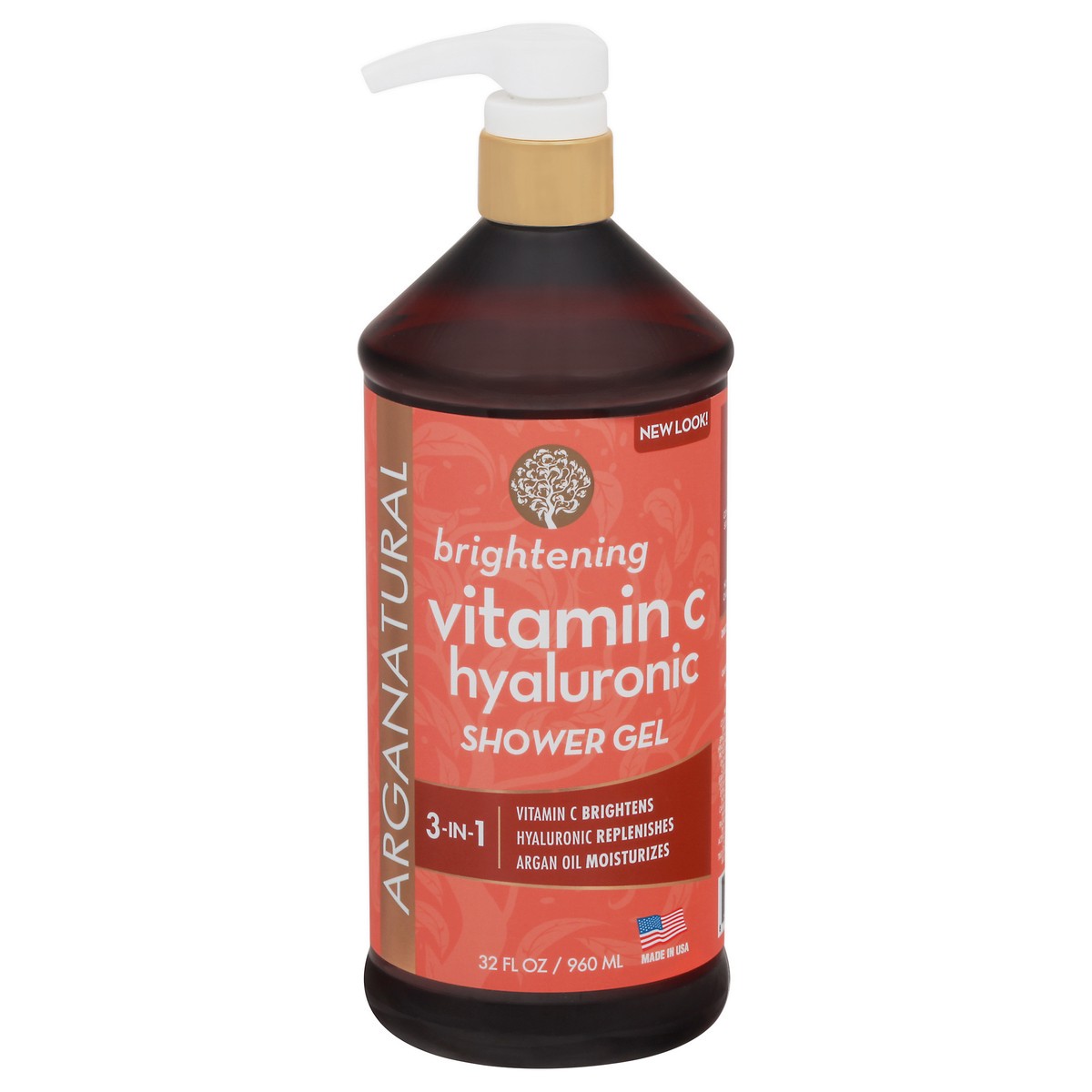 slide 8 of 13, Arganatural Vitamin C Hyaluronic Brightening 3-In-1 Shower Gel 32 fl oz, 32 fl oz