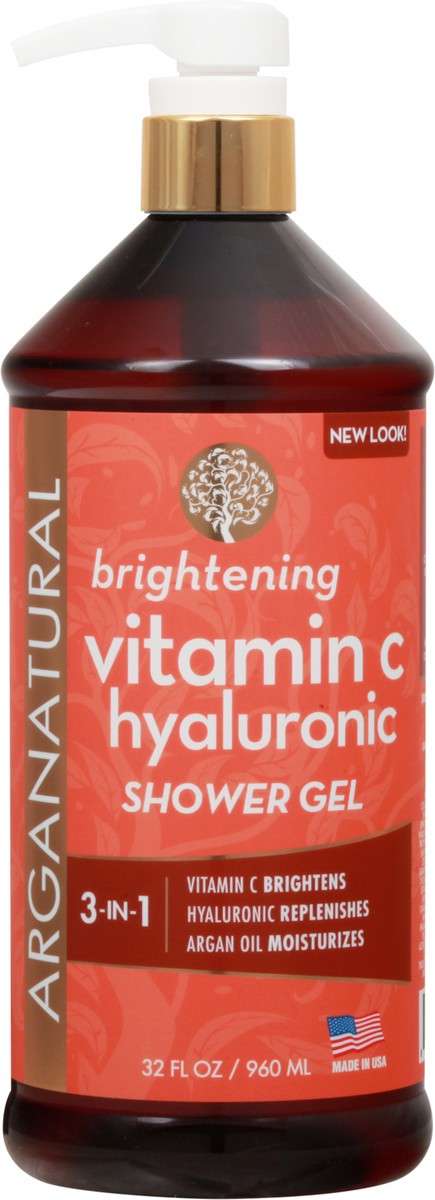 slide 9 of 13, Arganatural Vitamin C Hyaluronic Brightening 3-In-1 Shower Gel 32 fl oz, 32 fl oz