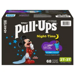 Pull-Ups Boys' Night-Time Potty Training Pants, 2T-3T (16-34 lbs), 68 Ct