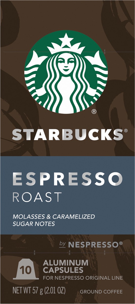 slide 7 of 9, Starbucks by Nespresso Original Line Pods Dark Roast Coffee Espresso Roast- 10 ct, 2.01 oz