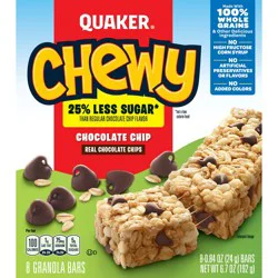 Quaker Granola Bars, Chocolate Chip - 8 ct