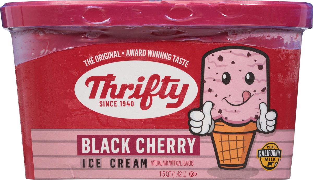 slide 11 of 15, Thrifty Black Cherry Ice Cream 1.5 qt, 1.5 qt