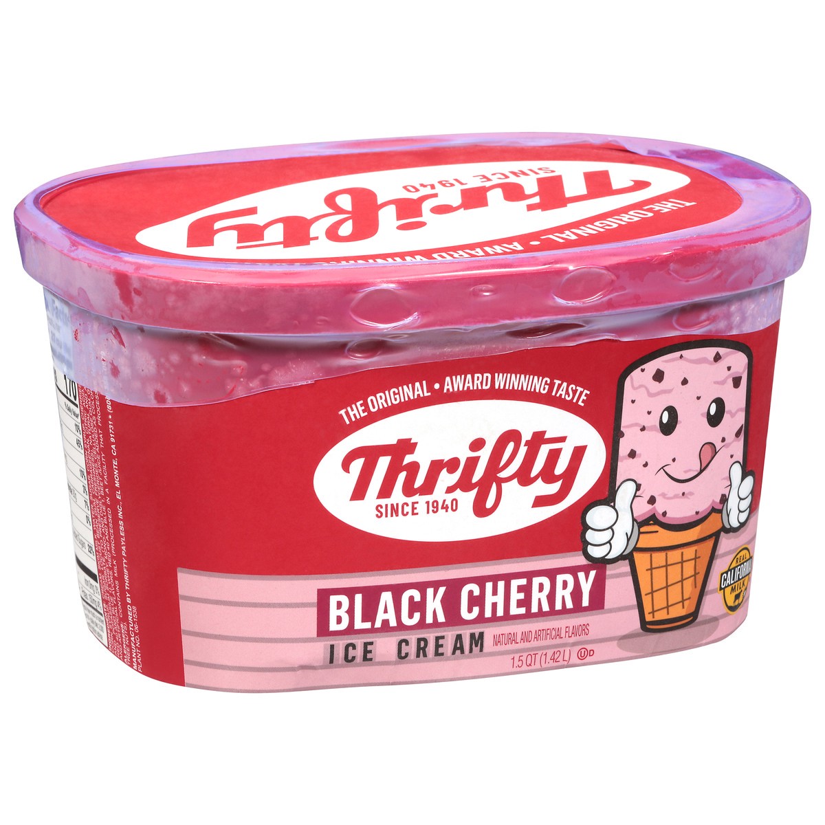 slide 6 of 15, Thrifty Black Cherry Ice Cream 1.5 qt, 1.5 qt