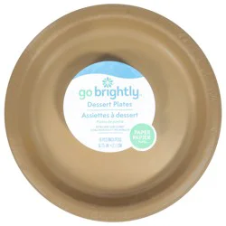 Go Brightly 6.75 Inch Gold Dessert Plates 16 ea