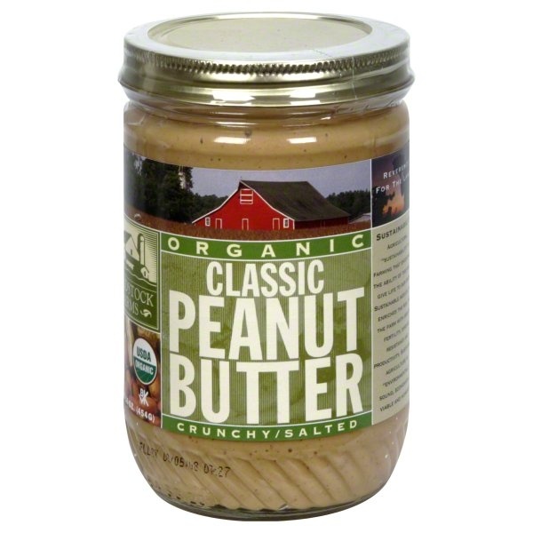 slide 1 of 1, Woodstock Organic Peanut Butter Crunchy, 16 oz