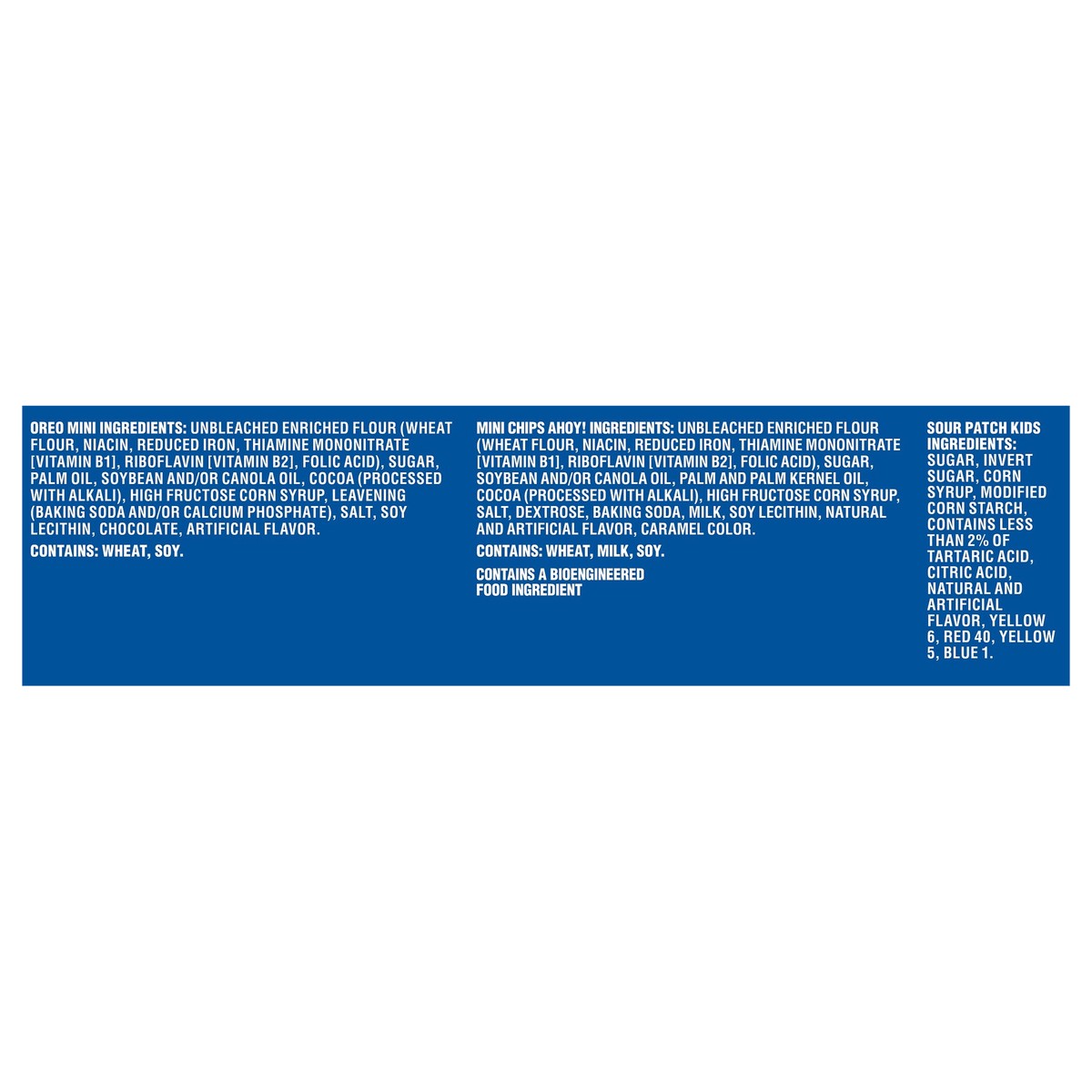 slide 9 of 14, Mixed Nabisco Cookies & Candy Variety Pack, SOUR PATCH KIDS Candy, OREO Mini Cookies, and Mini CHIPS AHOY! Cookies, 30 Snack Packs, 30 ct