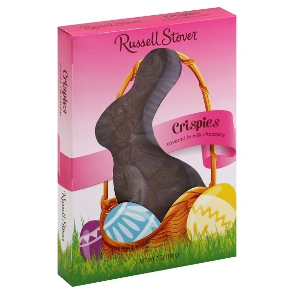 slide 1 of 1, Russell Stover Crispy Milk Chocolate Easter Bunny Rabbit, 7 oz