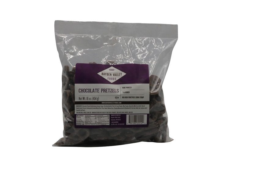 slide 1 of 1, Hayden Valley Foods Chocolate Pretzels, 16 oz