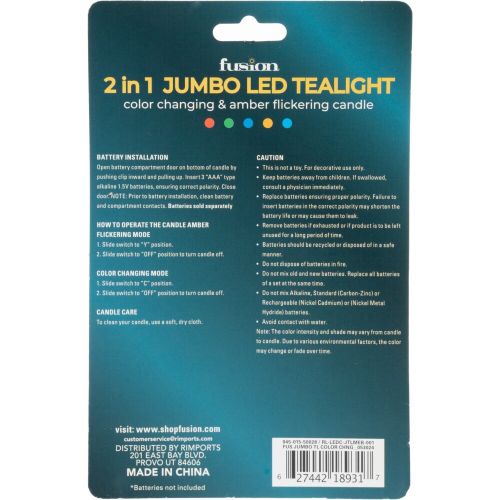 slide 2 of 3, Inglow Super Bright Jumbo Led Tea Light Candle, 1 ct