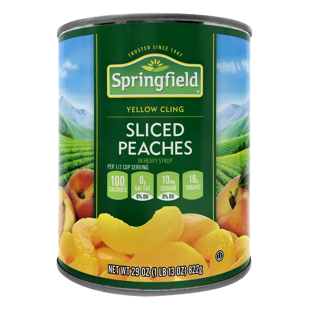 slide 1 of 1, Springfield Peach Slices In Heavy Syrup, 29 oz