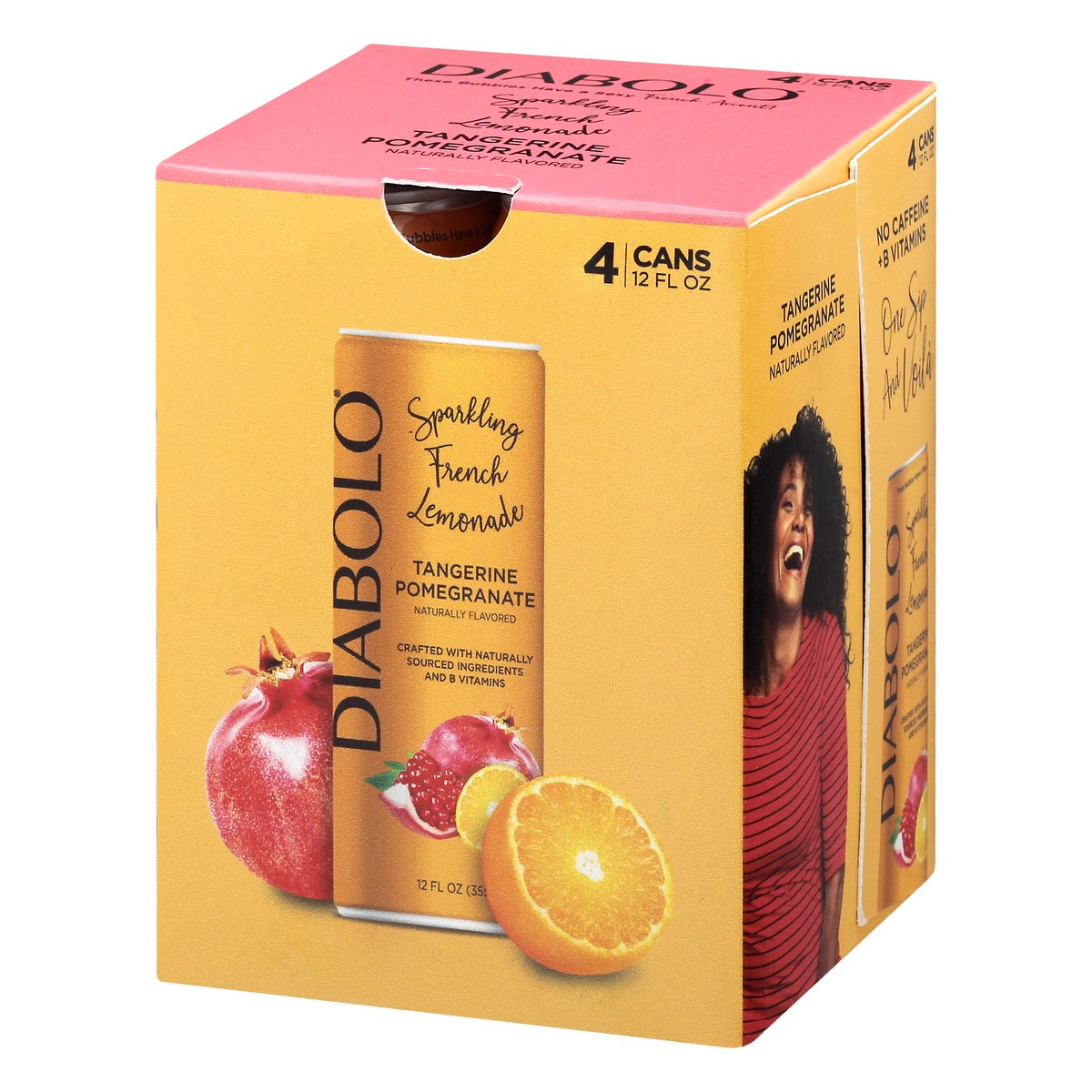 slide 3 of 9, DIABOLO Tangerine Pomegranate Sparkling French Lemonade 4 ea, 4 ct