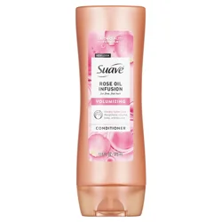 Suave Rose Oil Infusion Volumizing Conditioner for Fine, Flat Hair, Adds Volume, Softness & Body, Weightless Hydration, 12.6 FL OZ