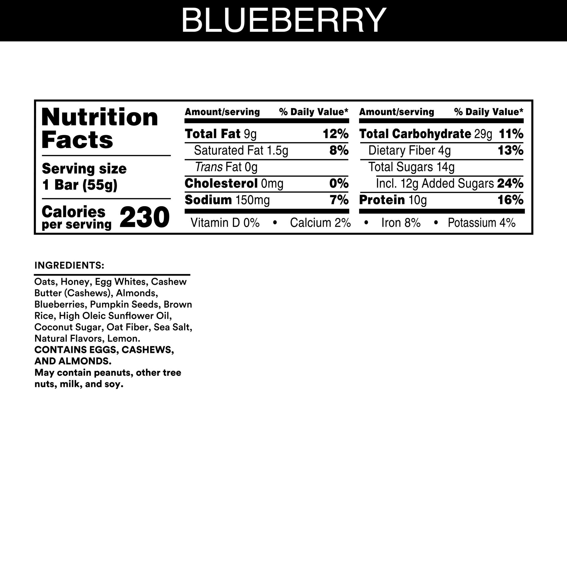 slide 4 of 5, RXBAR Nut Butter and Oat Protein Bars, Protein Snacks, Snack Bars, Blueberry Cashew Butter, 1.9oz, 1 Bar, 1.93 oz