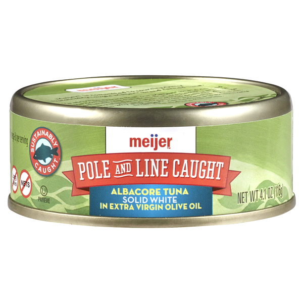 slide 1 of 5, Meijer Solid White Albacore Tuna In Extra Virgin Olive Oil, 4.1 oz