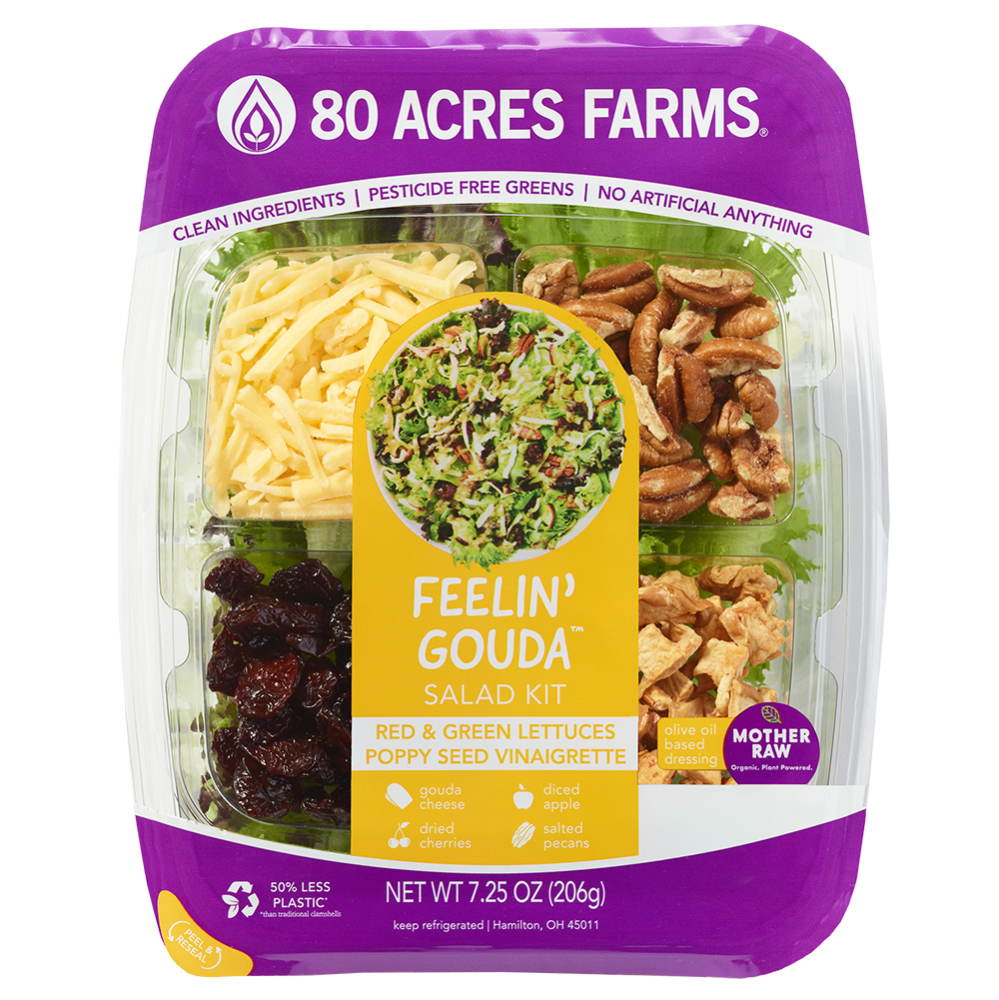 slide 1 of 3, 80 Acres Farms Feelin' Gouda Salad Kit, 7.25 oz