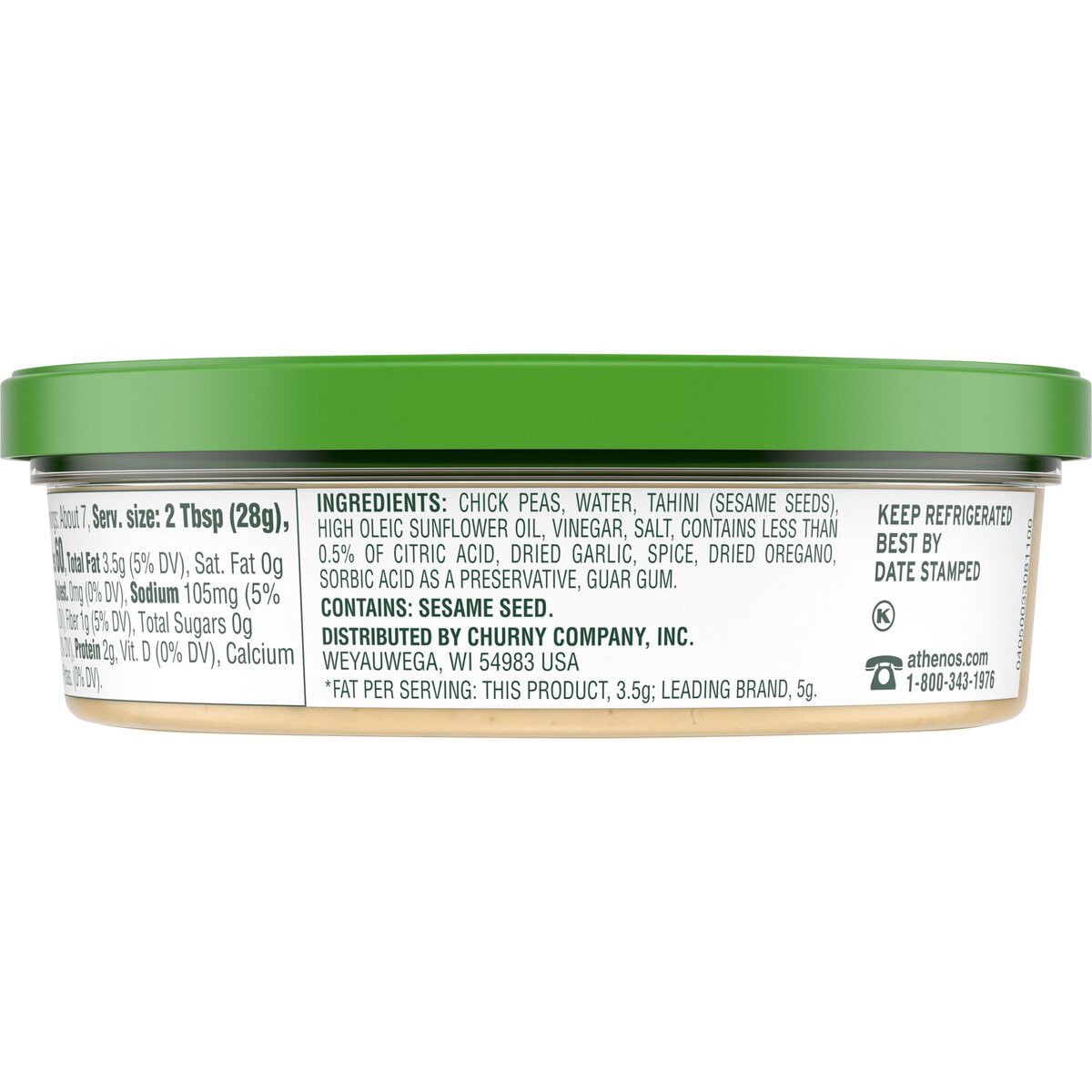 slide 9 of 9, Athenos Greek Style Hummus Tub, 7 oz